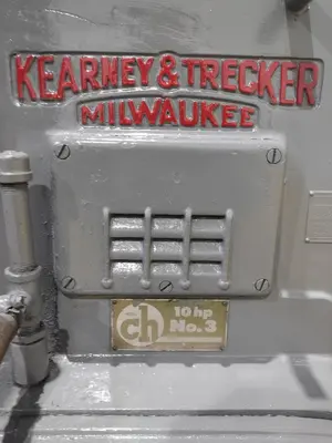 #3 KEARNEY & TRECKER MILWAUKEE MODEL #3 VERTICAL MILLING MACHINE 64" x 13" x 10 HP: YOBRO #24458