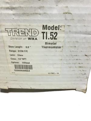 Trend TI.52 Bimetal Thermometer 1/2″NPT