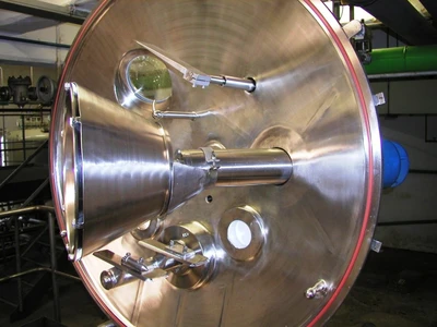 Ferrum DSZ-UR 1250/630 perforated basket centrifuge, 316SS.