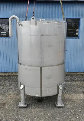 Used ADI Laval 2100 Gallon Tank, 304 Stainless Steel