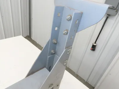 Automotion 30"W Conveyor Leg Stationary Floor Support 22" to 30"H Gray