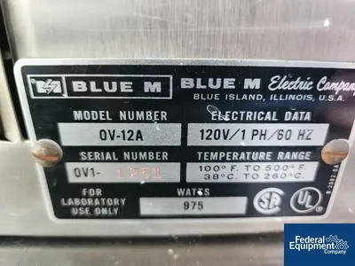 USED Blue M Blue M Oven, model OV-12A