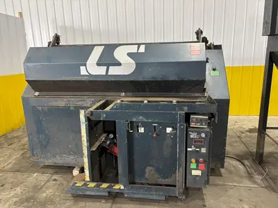 30" x 68" LS INDUSTRIES SHOT BLAST MACHINE WITH DUST COLLECTOR, FOR PROPANE TANKS: STOCK #22767