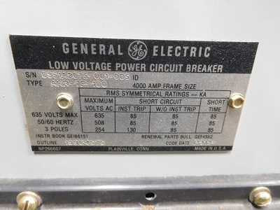Used GE AKR-7F-100 Circuit Breakers Ohio US | Equipment Recovery Corp. #1329731