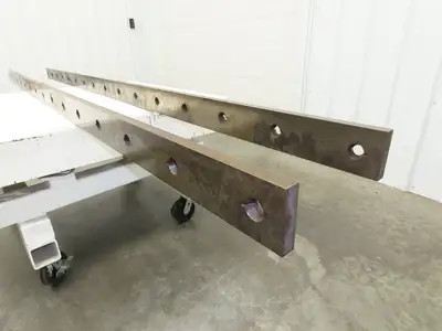 Press Brake Punch & Die Holder 124" Length 16 Keyed Bolt Holes W/Crack Lot of 2