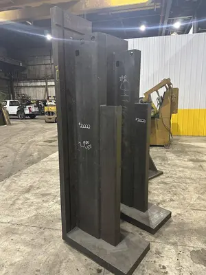20" W X 36" X 100" HIGH PAIR OF 2 STEEL ANGLE PLATES: STOCK #22222