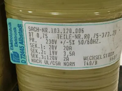 USED ELECTRO TECH 103.120.006