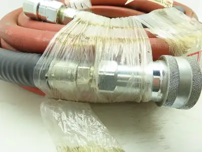 Thermoid Maxecon/GP Non-Conductive Red Hose 300PSI 1"ID x 35'Long Quick Connects