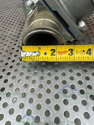 USED 2 GEMU STAINLESS STEEL  DIAPHRAGM VALVE W/ 2" TO 1/2" SANITARY FITTINGS