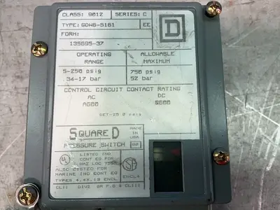Used SQUARE D GDW55161 Pressure Switches Ohio US | HGR 24 #1358547