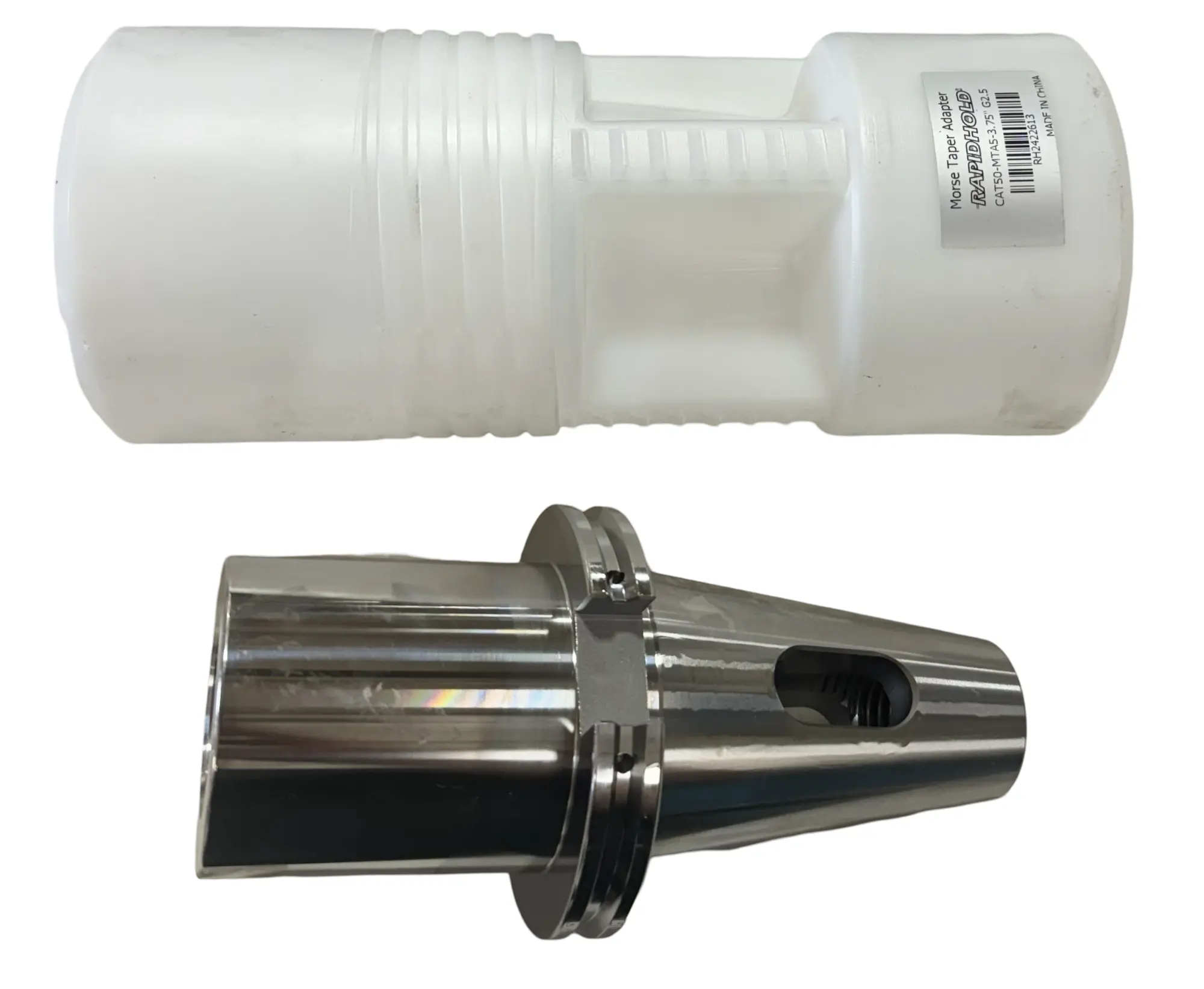 RapidHold CAT50 x MT5 Morse Taper Adapter 3.75" Protruding Length