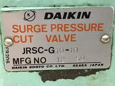 Used DAIKIN JRSC-G10-10 Valves/Fittings Michigan US | Ideal Machinery #1277108
