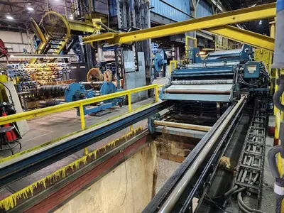 52” x .100” x 35,000 Lb. Stamco Double-Loop Slitting Line