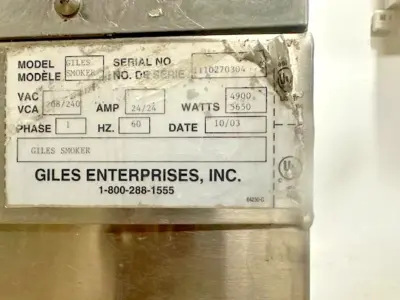 195-0021 Giles Commercial Electric Smoker Pressure Cooker