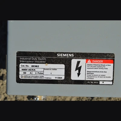 Siemens 60 Amp Fusible Disconnect