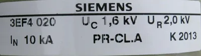 NEW SIEMENS 3EF4020 SURGE ARRESTER