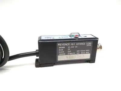 Used KEYENCE FIBER AMPLIFIER, CABLE TYPE, PNP 250 MICROSECONDS Cable & Wire | Maverick Industrial Sales #1121091