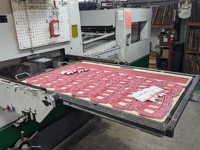 USED 1993 BOBST SP 103-ER DIE CUTTER WITH BLANKING