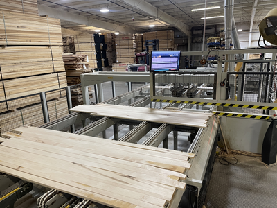 Weinig Optisaw System with Luxscan Combiscan and 3 Opticut 450 Quantum