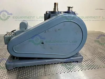 USED WELCH 1402 DUOSEAL BELT-DRIVEN ROTARY VANE VACUUM PUMP 115/230V