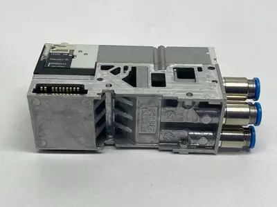 VMPA2-FB-AP-2-1, VMPA2-M1H-G-PI, VMPA2-RP | Festo VMPA2-FB-AP-2-1 Sub Base w/ VMPA2-M1H-G-PI Solenoid Valve VMPA2-RP Cover - Used
