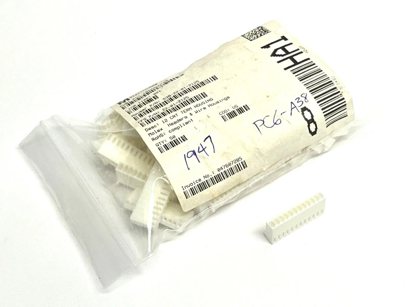 221-01-2125 | Molex  KK 254 Crimp Housing 12 Circuits LOT OF 50 - New