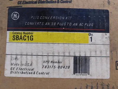 General Electric SBAC1G Plug Conversion Kit  Converts an SB Plug to AC Plug Used