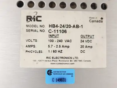 USED RIC ELECTRONICS HB4-24/20-AB-1