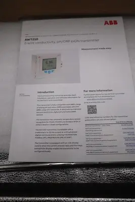 ABB AWT210 AWT210A2C4H1E6-A1-U3-M5 / AWT200062 2 WIRE TRANSMITTER CONTROL #G440