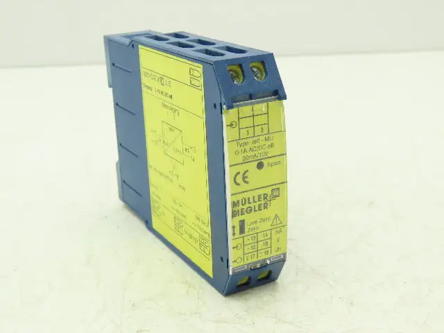 Muller Ziegler 902G Measuring Transducer IEFF-MU 0-1A AC/DC eff 20mA/10V