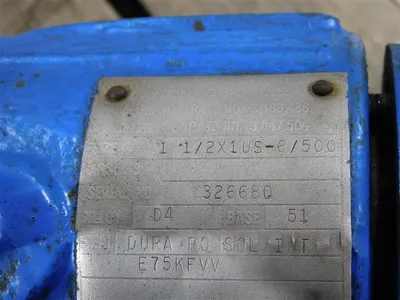 Dayton 1 1/2X1US-6/500 Centrifugal Pump 3600 RPM Base 51 Used