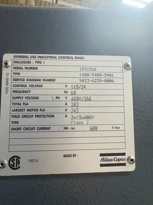 Used ATLAS COPCO GA160A3 Air Compressors (Misc) South Carolina US | ESS Industrial Equipment Sales #1352849