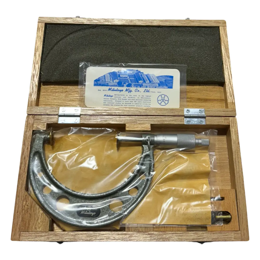 Mitutoyo 3-4" Disk Micrometer Made In Japan 123-128