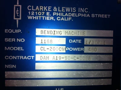 USED CLARKE CL-200CNC