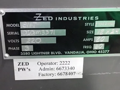 Used 2001 ZED SNT Miscellaneous Packaging Equipment Ohio US | HGR 24 #872251