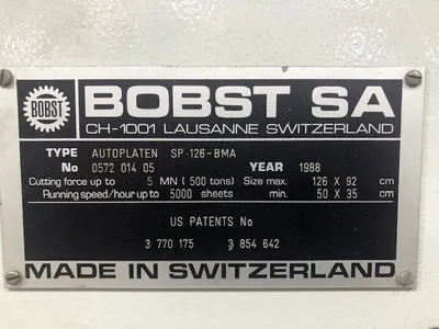 1988 BOBST SP126-BMA Foil Stamper | M3 Graphic Machinery (15)