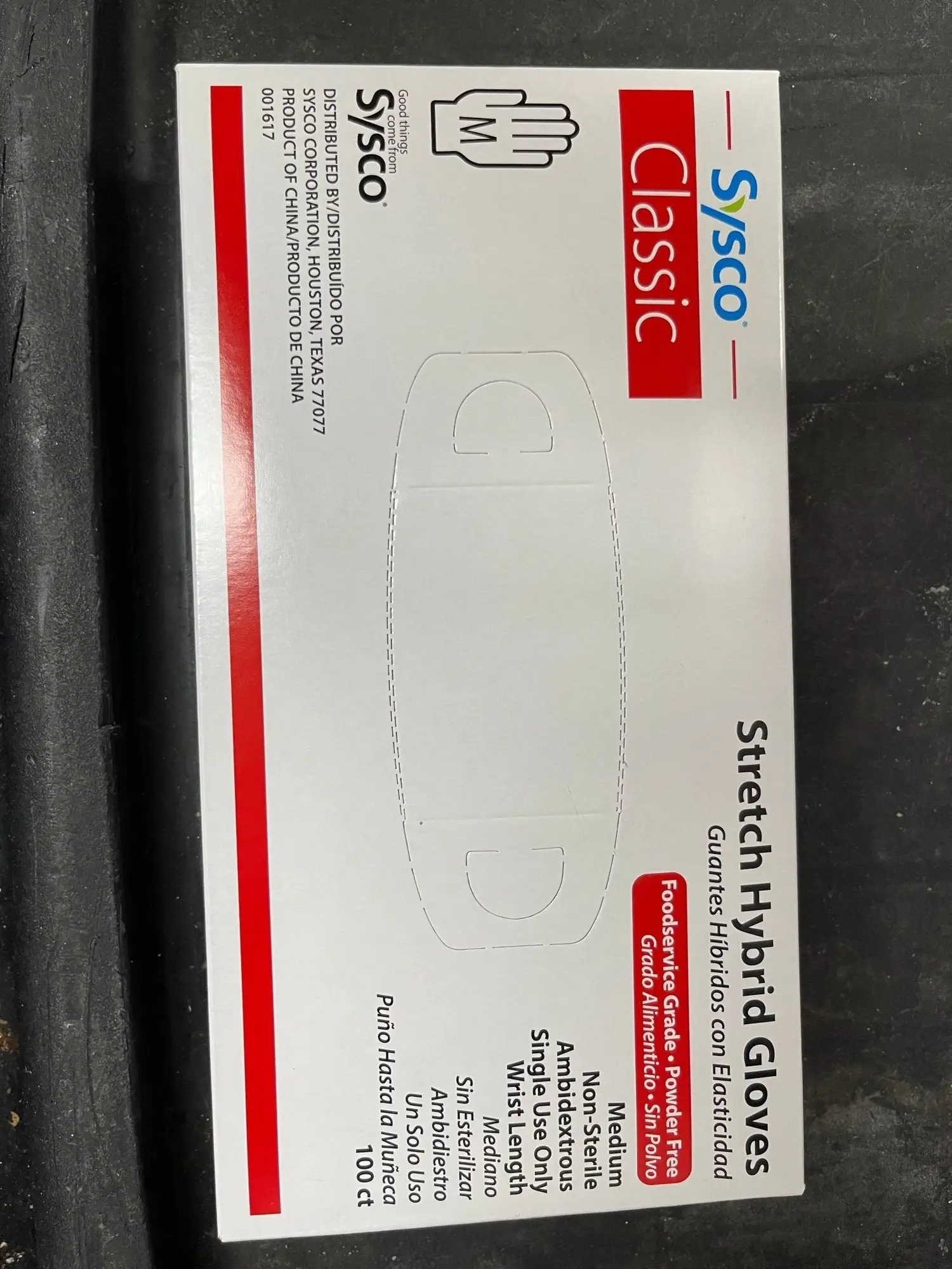 New | in-Stock Sysco New Gloves, Sysco, Classic Vinyl - Medium - 100/box Gloves Illinois US | Falcon Restaurant Supply #1376186