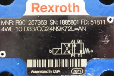 NEW REXROTH R9012573693 VALVE 4WE10D33/CG24N9K72L=AN