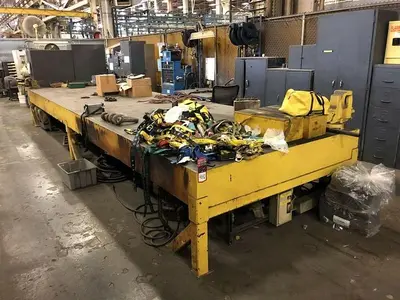 Precision Steel Fabrication Table | 300"L x 83"W | 1-3/4" Solid Plate | Sub-Frame Base