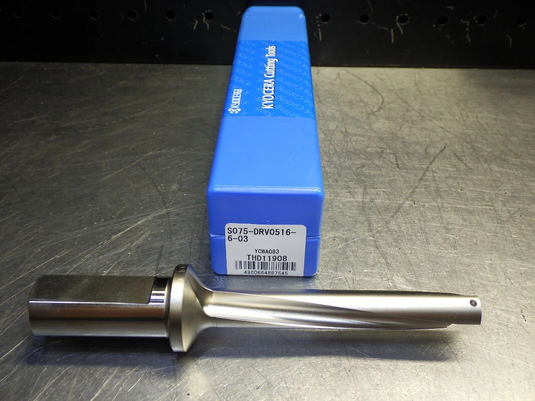 Kyocera .5156" Coolant Thru 6xD Indexable Drill S075-DRV0516-6-03 (LOC3531)