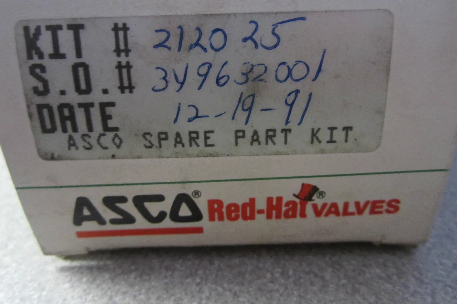 NEW ASCO 212-025 REBUILD KIT 8266AC 212025