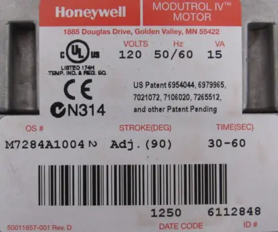 NEW HONEYWELL M7284A1004 ACTUATOR