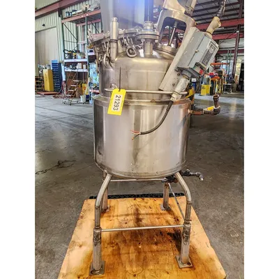 Used Alloy Fab Inc Stainless Steel Jacketed Kettle Mix Tank 36 Gallon