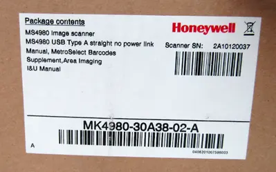 NEW HONEYWELL MS4980