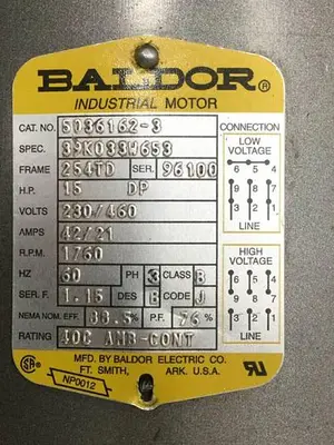 USED BALDOR 5036162-3