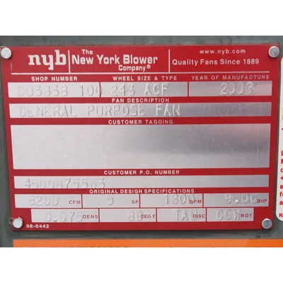 NEW NEW YORK BLOWER 243 ACF