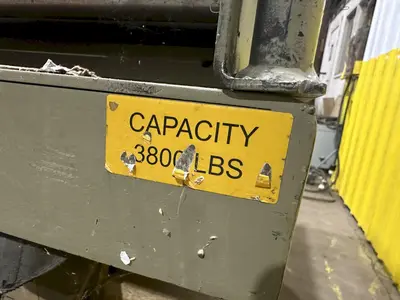 3800 LBS X 60" X 42" SOUTHWORTH HYDRAULIC SCISSOR LIFT TABLE WITH ROLLER CONVEYOR TOP, 110 VOLT: STOCK #20894