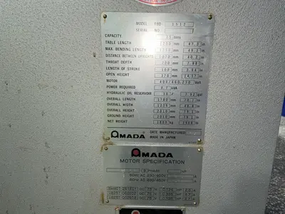 Used 1987 AMADA 3512 Press Brakes Ohio US | HGR 24 #1345166