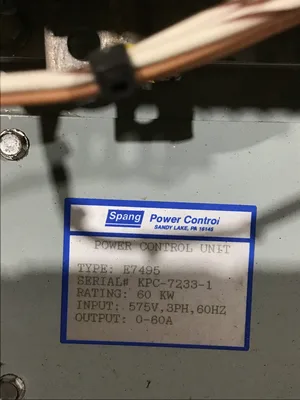 Spang E7495 Power Control Unit Input 575V 3PH 60Hz Output 0-60A