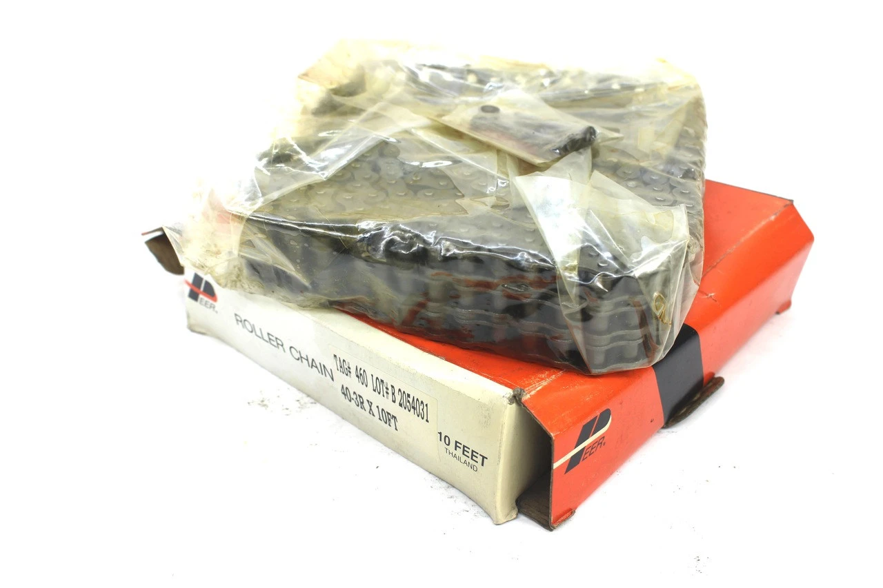 Peer Chain #40-3 Triple Strand Roller Chain 10 Feet with 1 Connecting Link